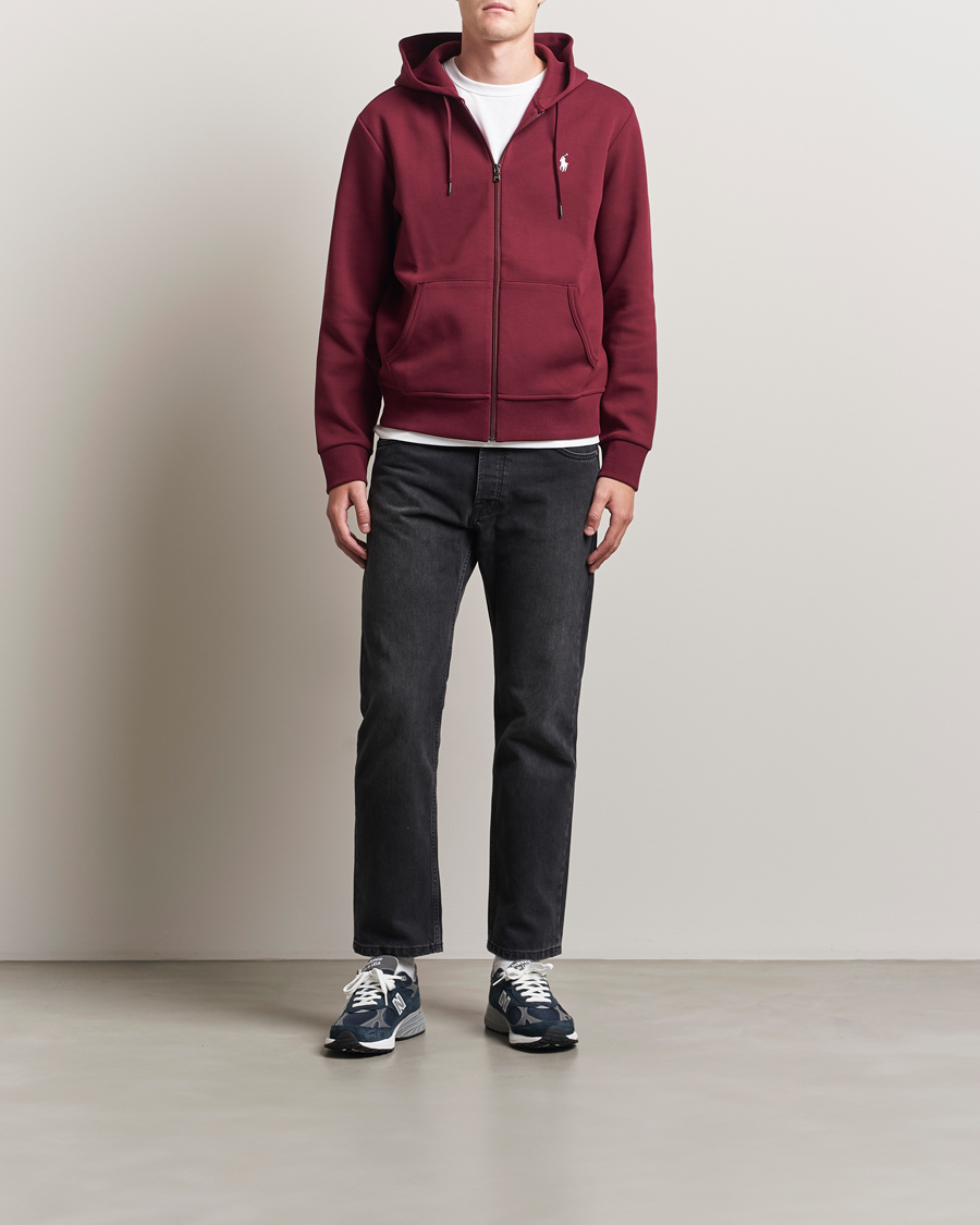 Herren | Pullover | Polo Ralph Lauren | Double Knitted Full-Zip Hoodie Classic Wine