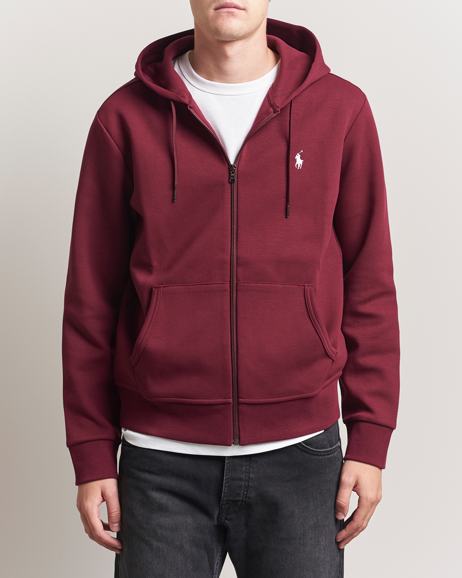 Herren | Pullover | Polo Ralph Lauren | Double Knitted Full-Zip Hoodie Classic Wine