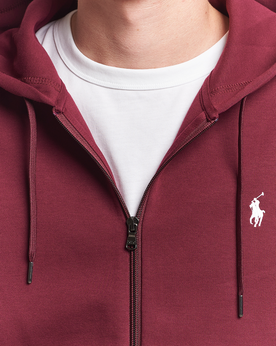 Herren | Pullover | Polo Ralph Lauren | Double Knitted Full-Zip Hoodie Classic Wine
