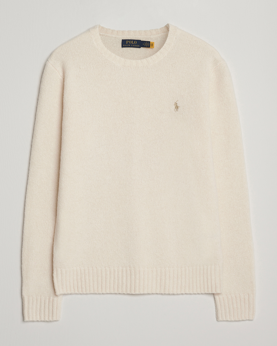 Herren | Pullover | Polo Ralph Lauren | Alpaca Crew Neck Sweater Cream Tonal