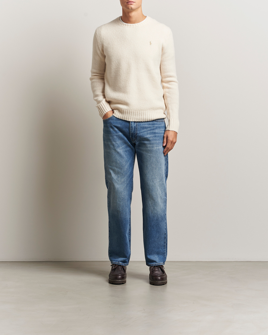 Herren | Pullover | Polo Ralph Lauren | Alpaca Crew Neck Sweater Cream Tonal