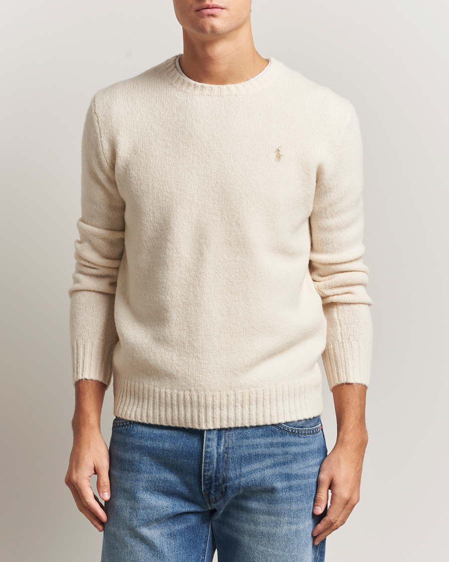 Herren | Pullover | Polo Ralph Lauren | Alpaca Crew Neck Sweater Cream Tonal