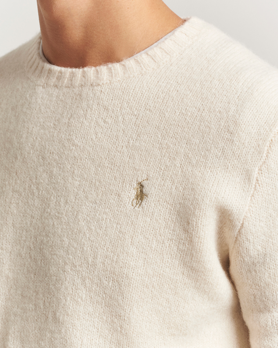 Herren | Pullover | Polo Ralph Lauren | Alpaca Crew Neck Sweater Cream Tonal