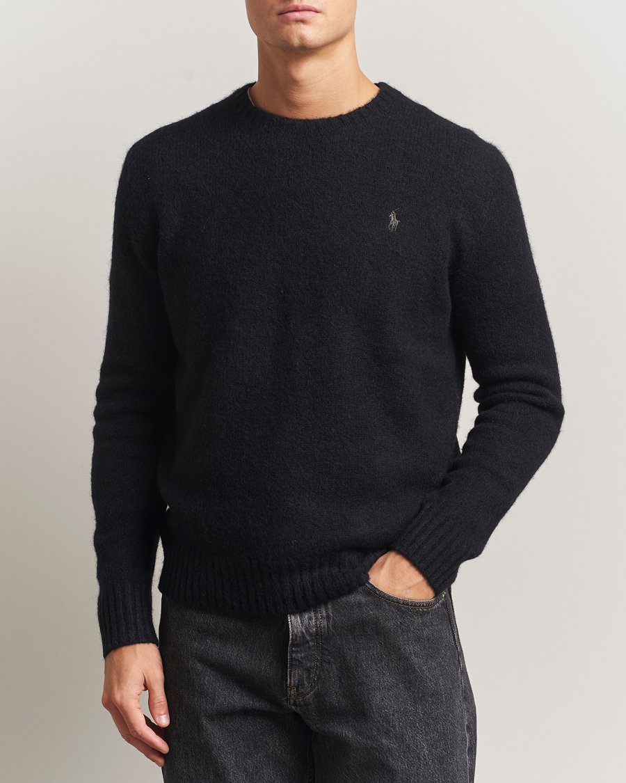 Herren | Pullover | Polo Ralph Lauren | Alpaca Crew Neck Sweater Polo Black Tonal