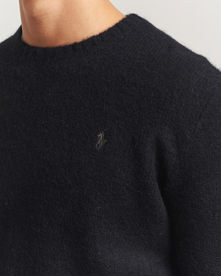 Herren | Pullover | Polo Ralph Lauren | Alpaca Crew Neck Sweater Polo Black Tonal