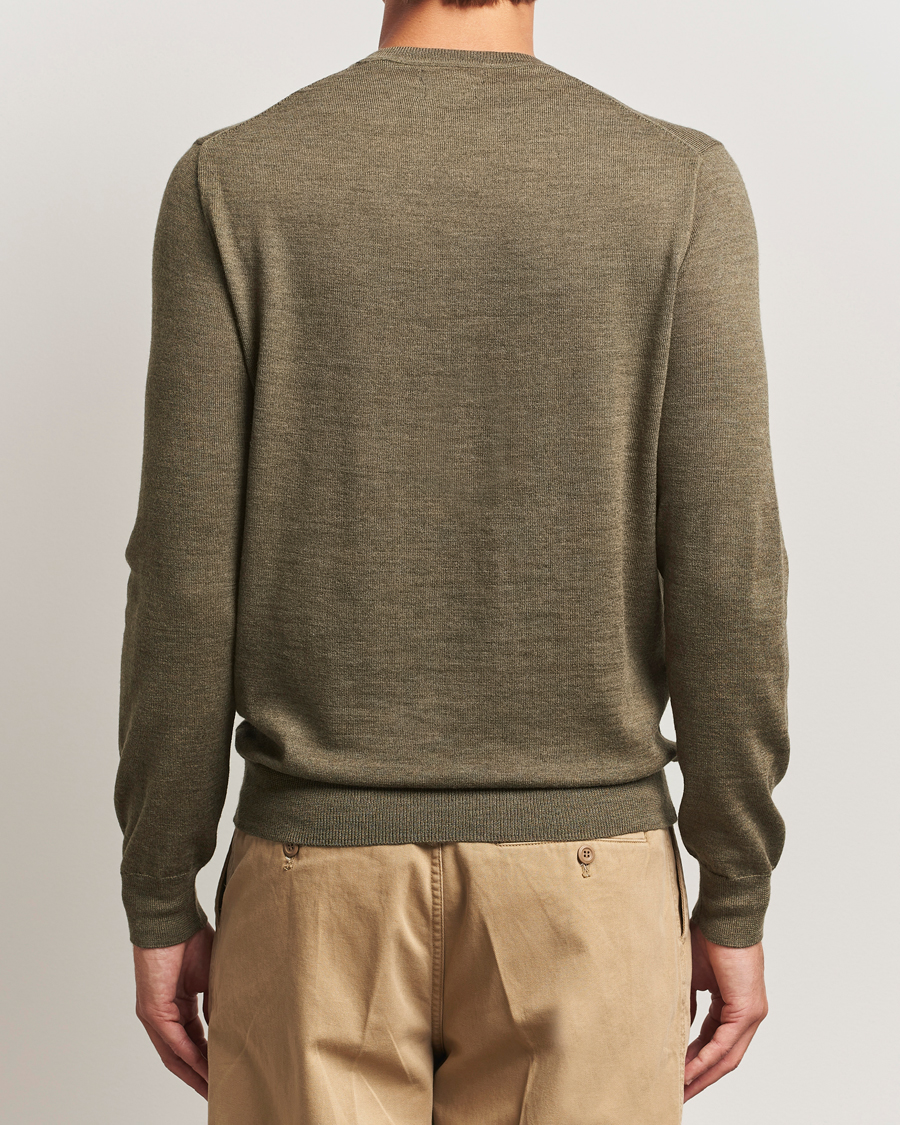 Herren | Pullover | Polo Ralph Lauren | Merino Crew Neck Pullover Cargo Olive Heather