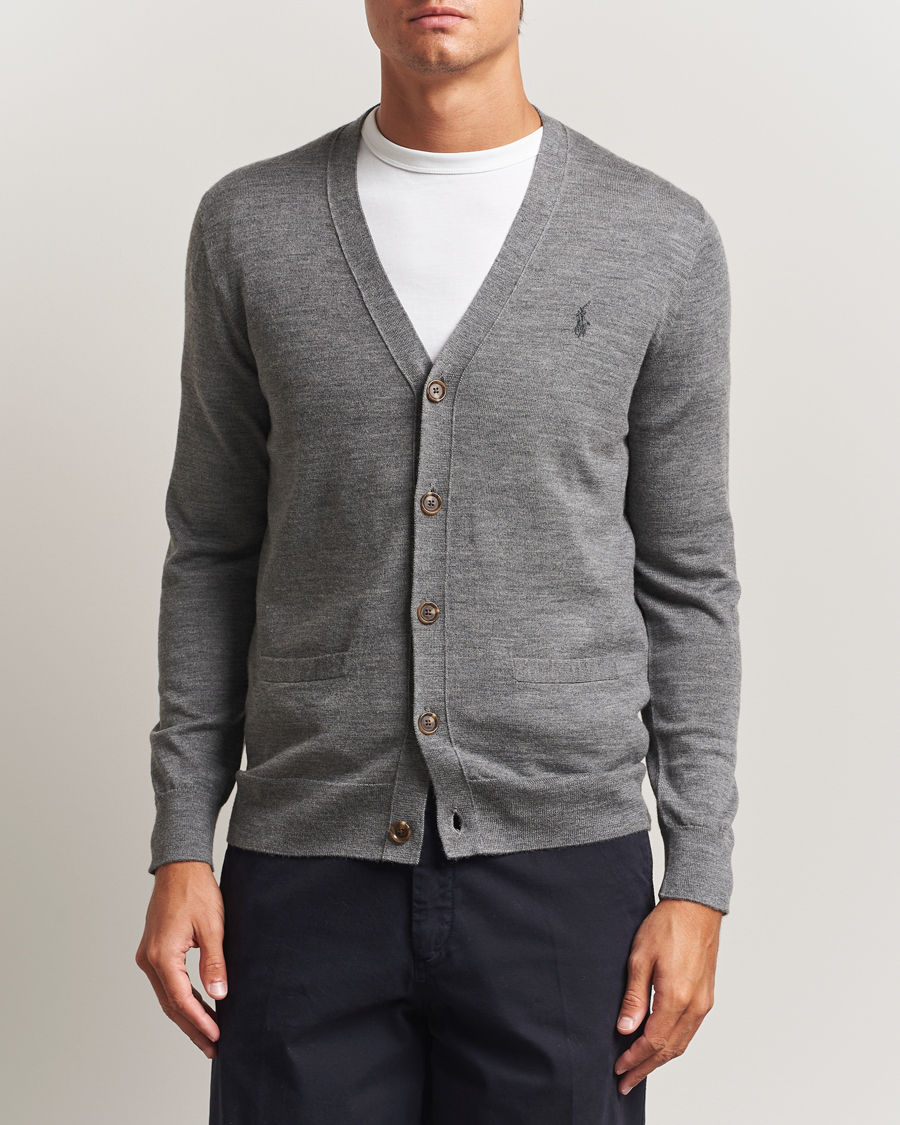 Herren | Pullover | Polo Ralph Lauren | Merino Knitted Cardigan Fawn Grey Heather