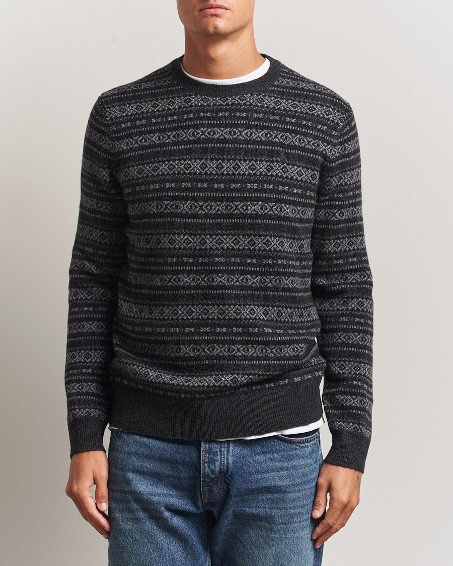 Herren | Pullover | Polo Ralph Lauren | Fairisle Wool Sweater Charcoal Combo