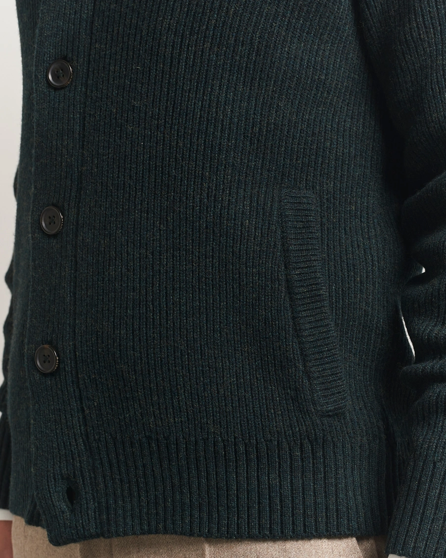 Herren | Pullover | Charles Tyrwhitt | Chunky Merino Shawl Neck Cardigan Forest Green