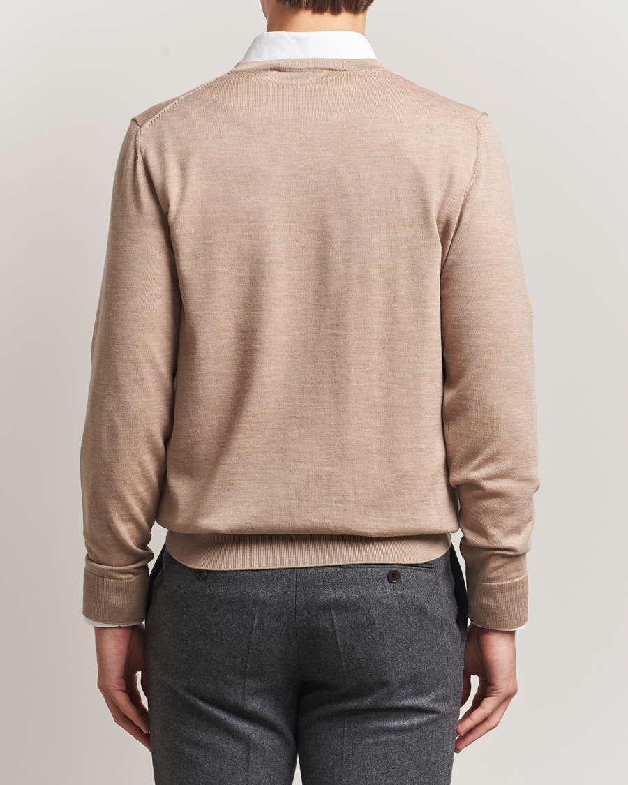 Herren | Pullover | Charles Tyrwhitt | Pure Merino V-Neck Jumper Oatmeal