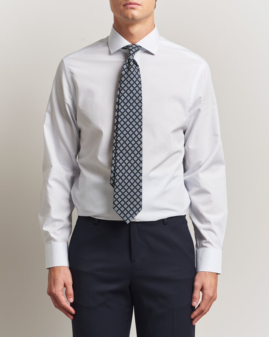 Herren | Hemden | Charles Tyrwhitt | Slim Fit Non Iron Poplin Check Shirt Ice Blue