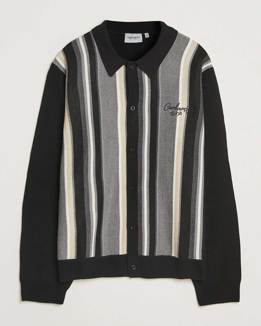Herren | Pullover | Carhartt WIP | Bainter Striped Cardigan Black