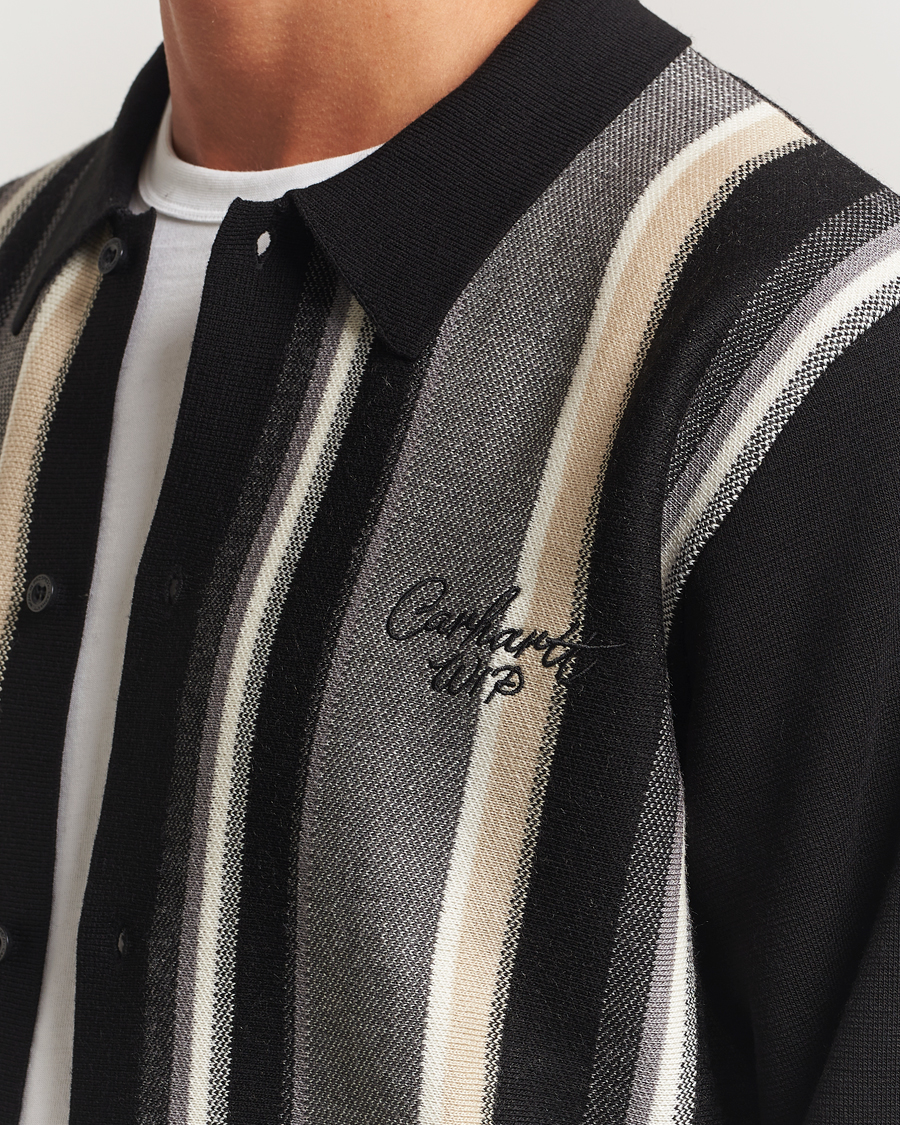 Herren | Pullover | Carhartt WIP | Bainter Striped Cardigan Black