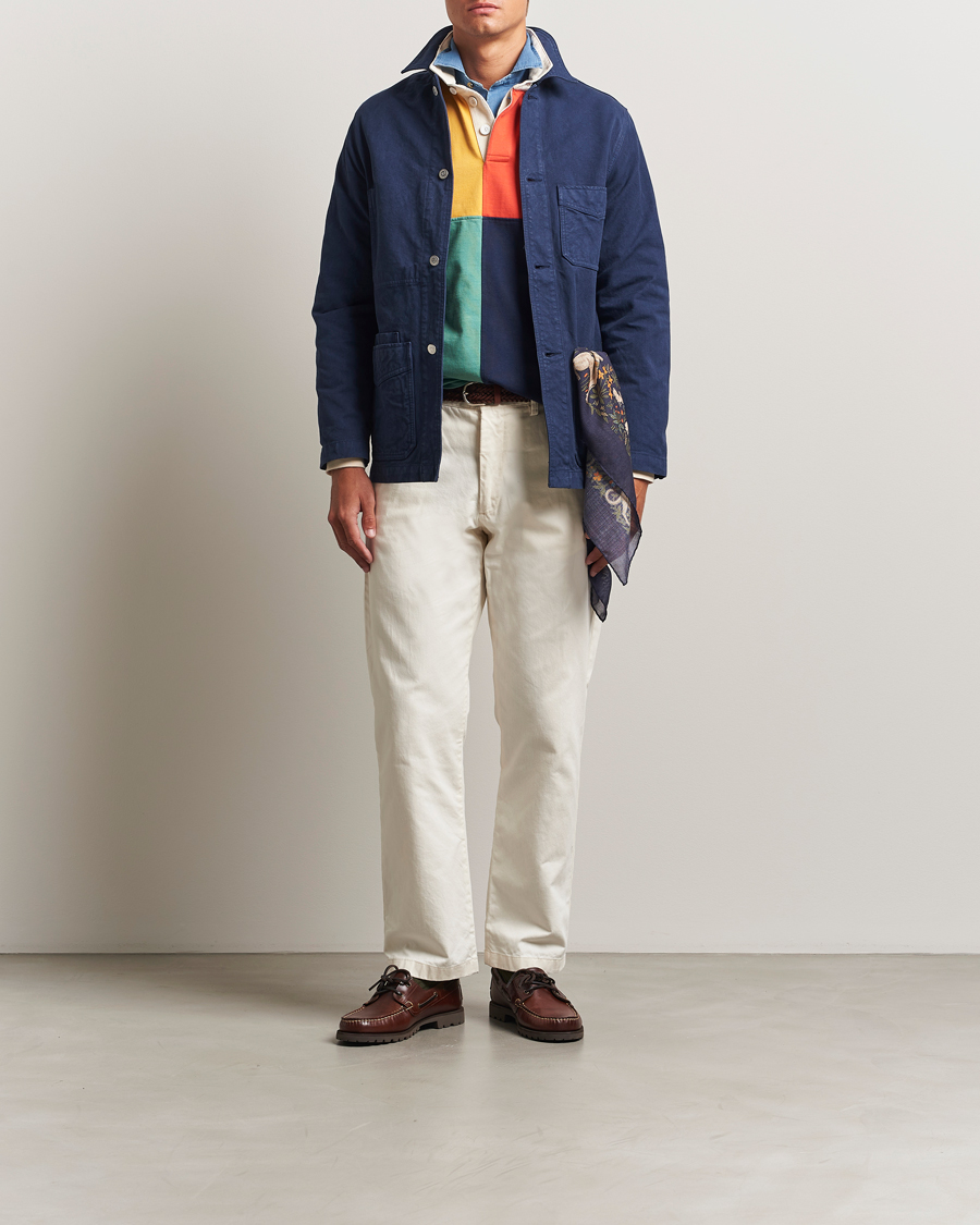 Herren | Jacken | Drake's | Duck Cotton Canvas Chore Coat Navy