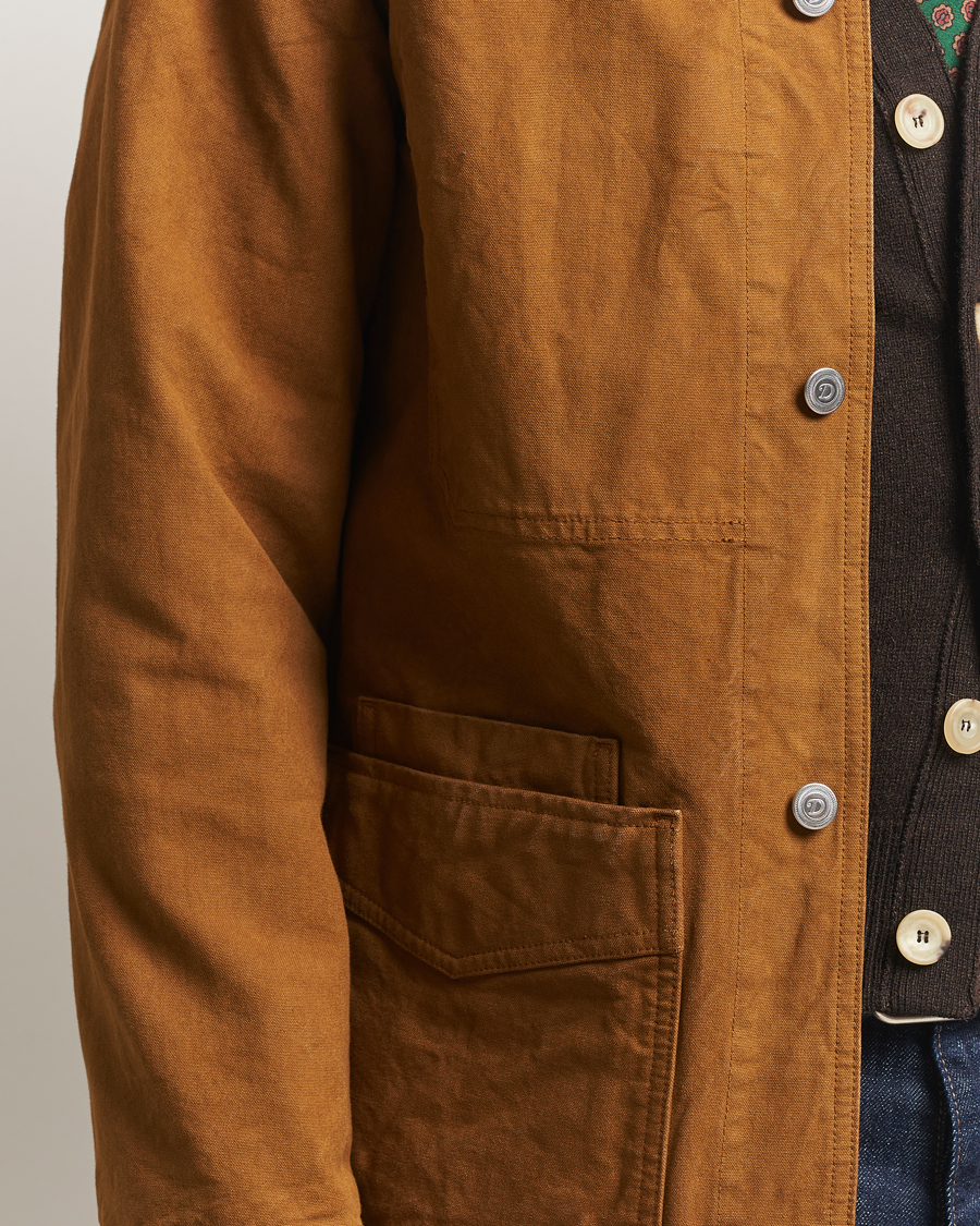 Herren | Jacken | Drake's | Duck Cotton Canvas Chore Coat Tobacco