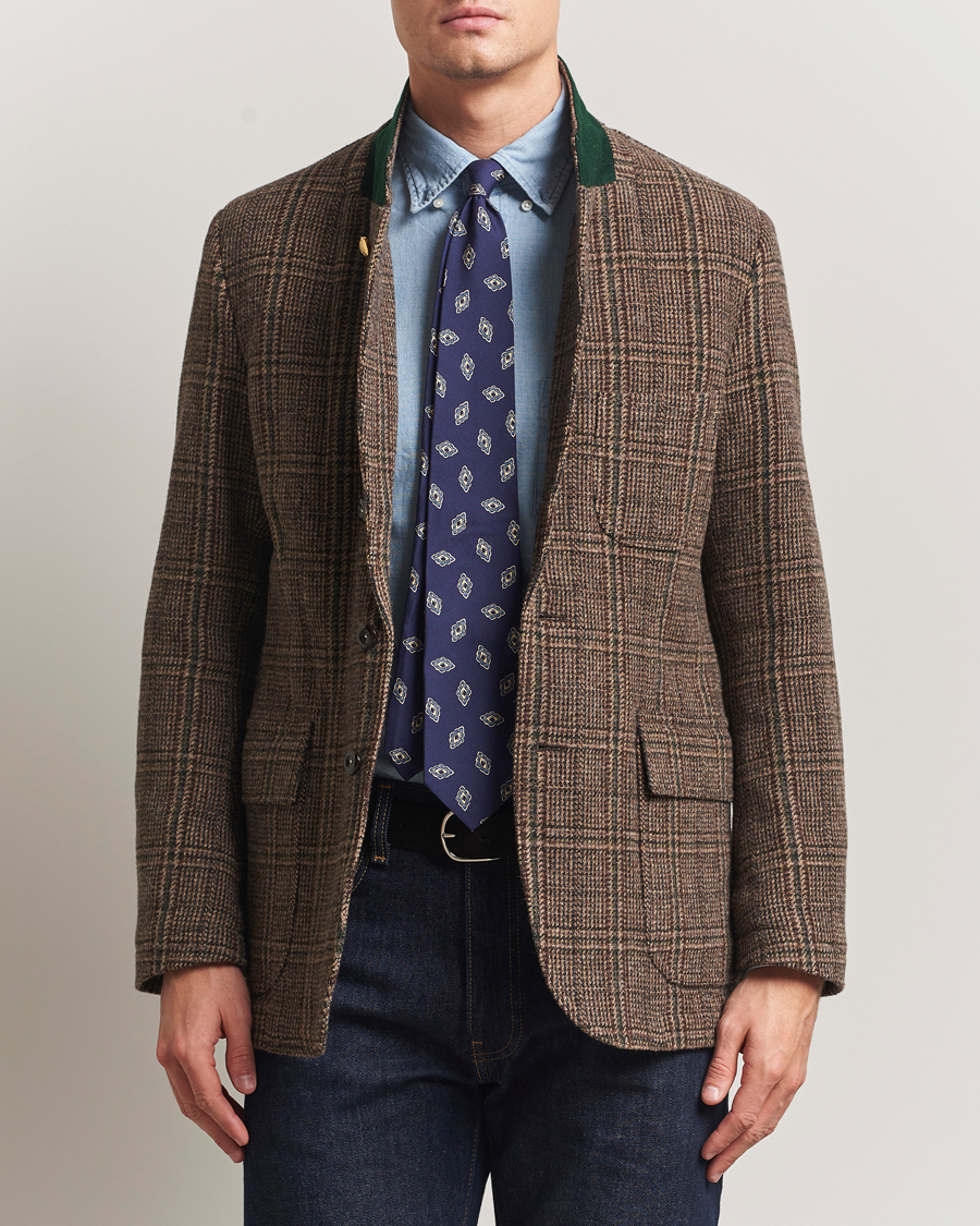 Herren | Sakkos | Drake's | MKVII Harris Tweed Blazer Brown