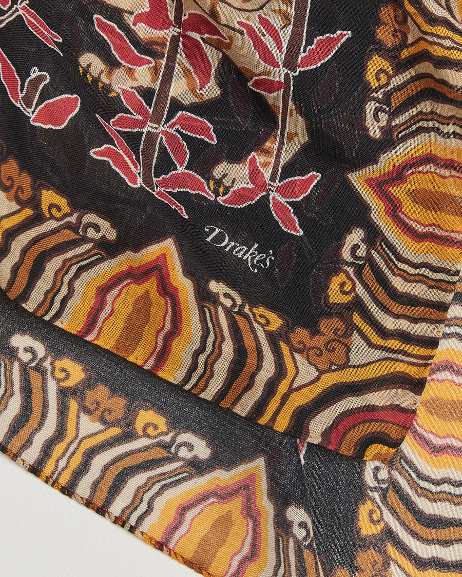Herren | Drake's Tiger Bandana Black | Drake's | Tiger Bandana Black