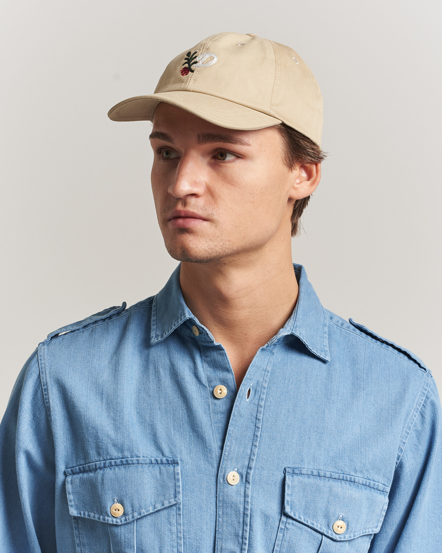 Herren | Hüte & Mützen | Drake's | D Flower Baseball Cap Sand