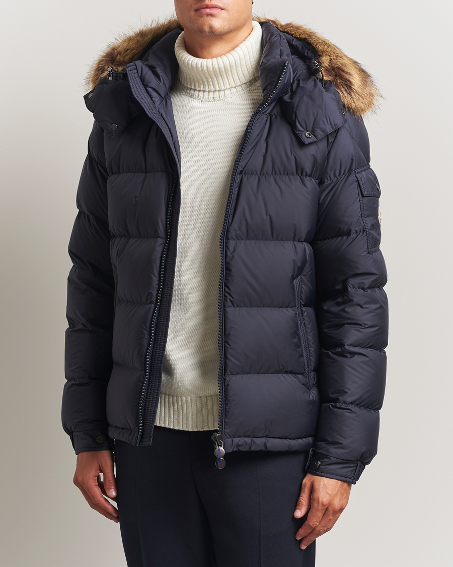 Herren | Jacken | Moncler | Maya Faux Fur Jacket Navy