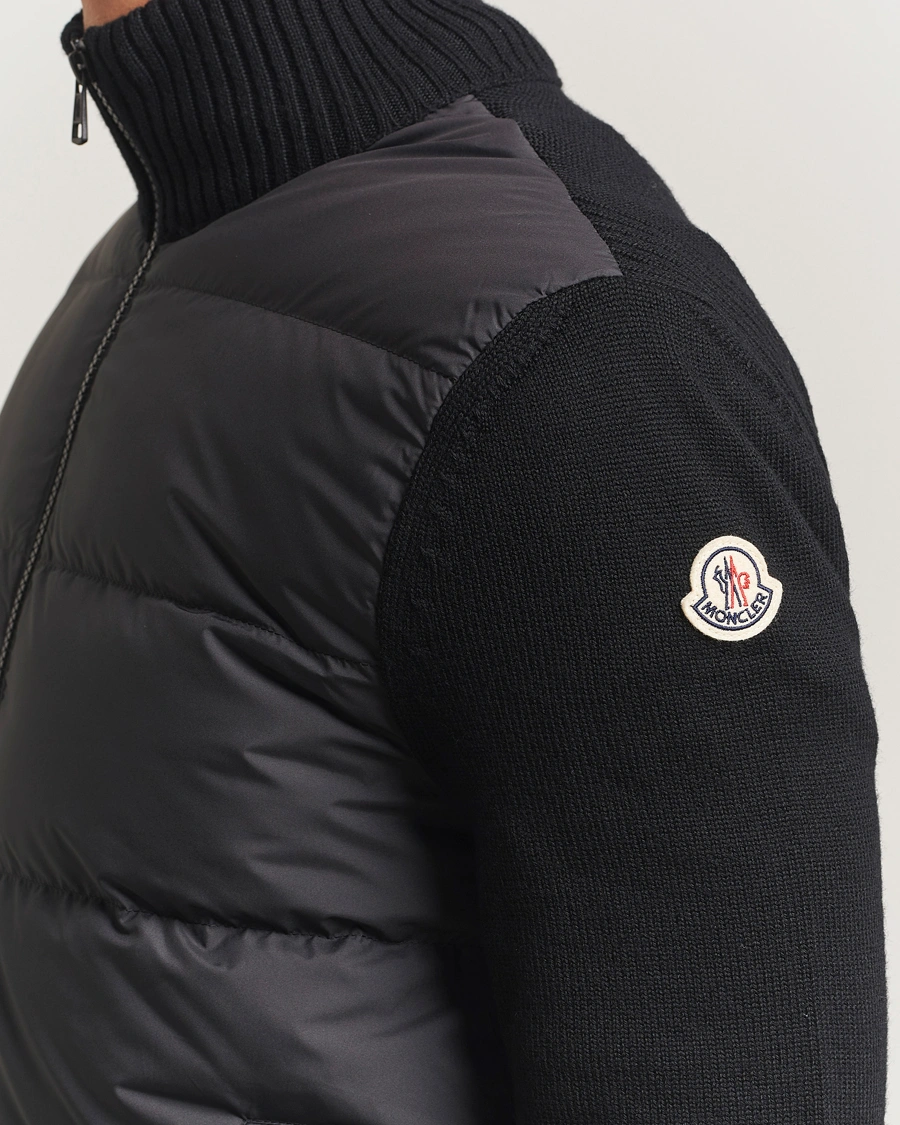 Herren | Pullover | Moncler | Padded Zip Cardigan Black