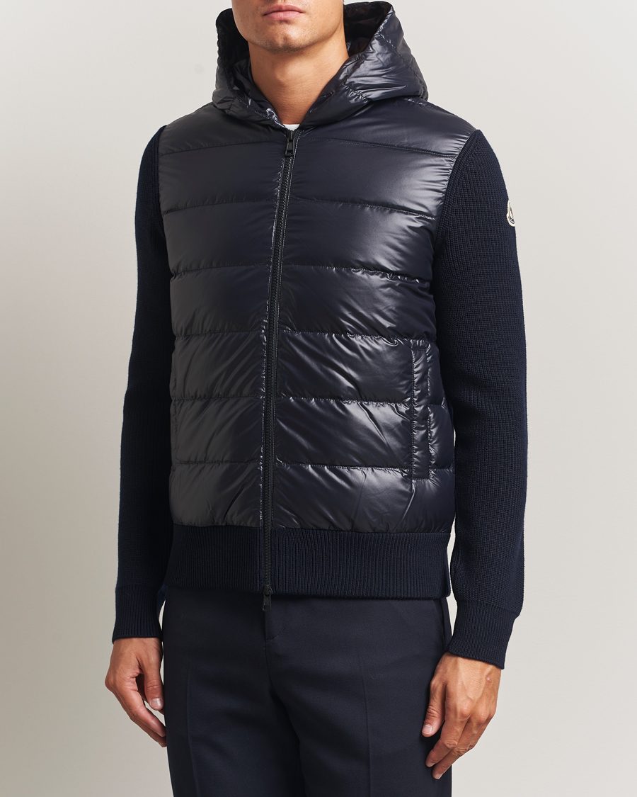 Herren | Pullover | Moncler | Padded Hooded Cardigan Navy