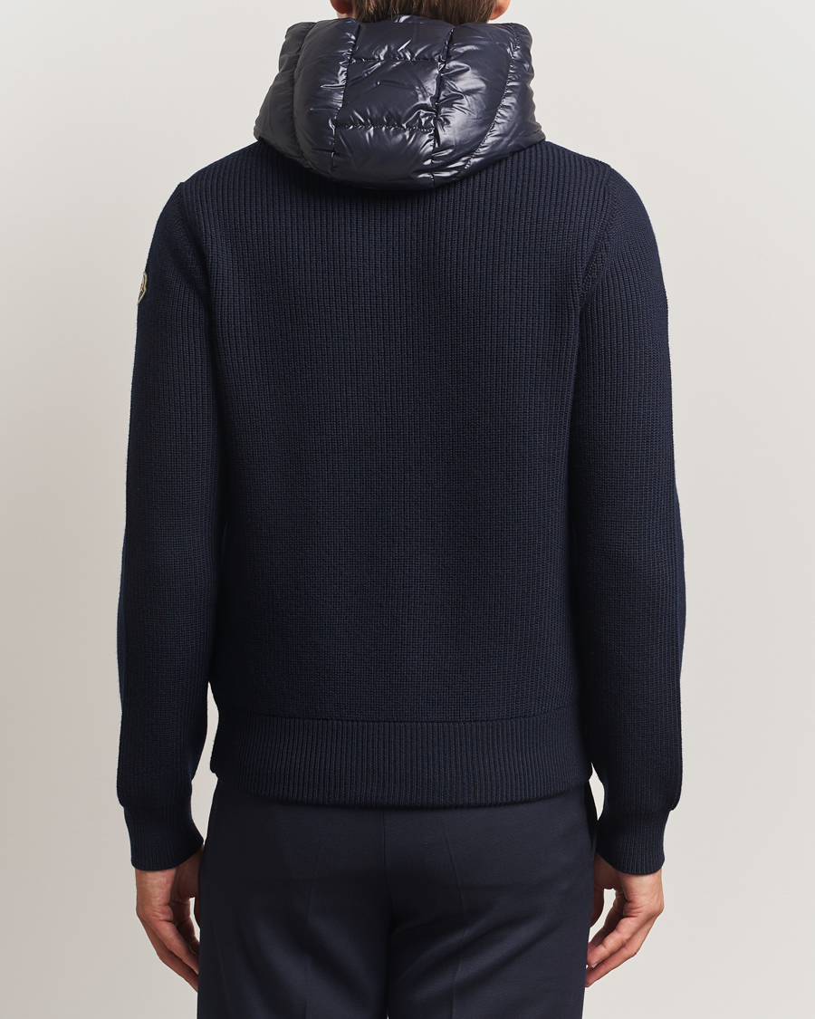 Herren | Pullover | Moncler | Padded Hooded Cardigan Navy