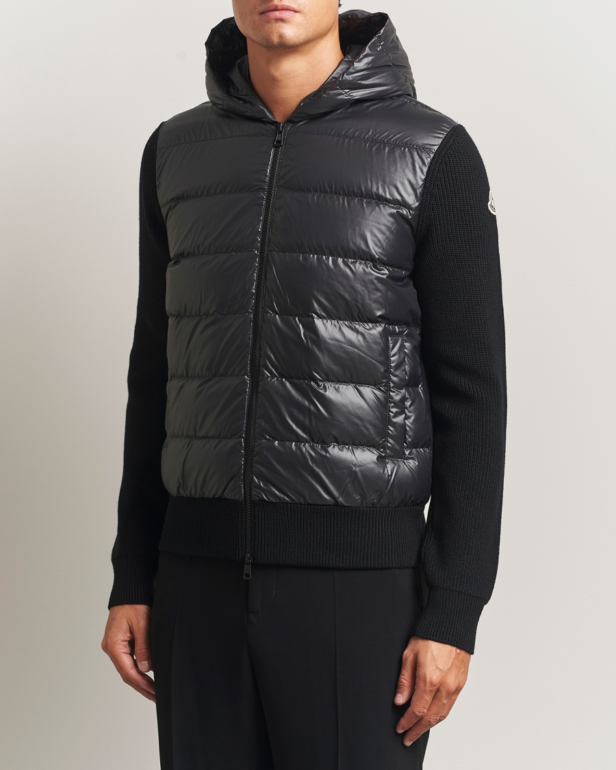 Herren | Pullover | Moncler | Padded Hooded Cardigan Black