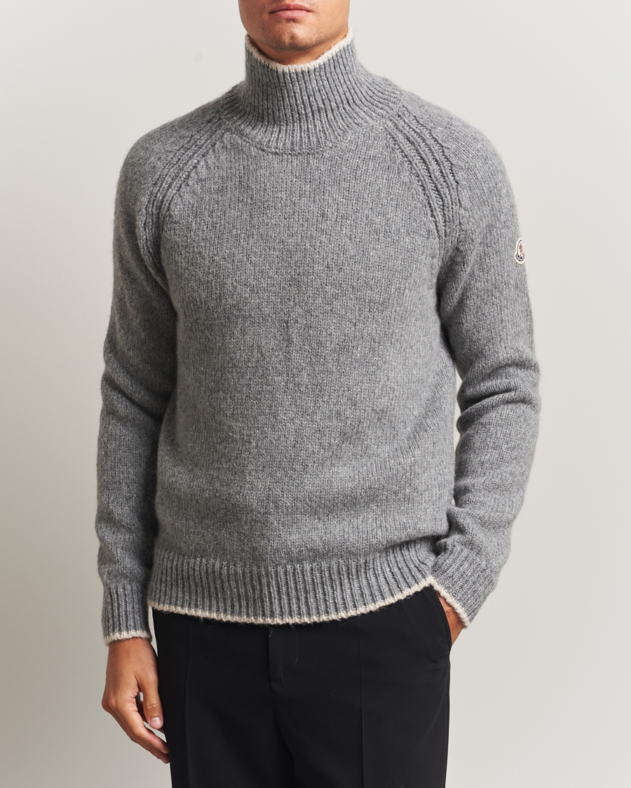 Herren | Pullover | Moncler | Wool Turtleneck Grey Melange
