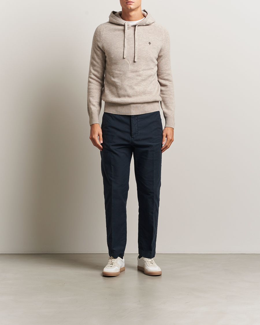 Herren | Pullover | Morris | Hertford Lambswool Hoodie Khaki
