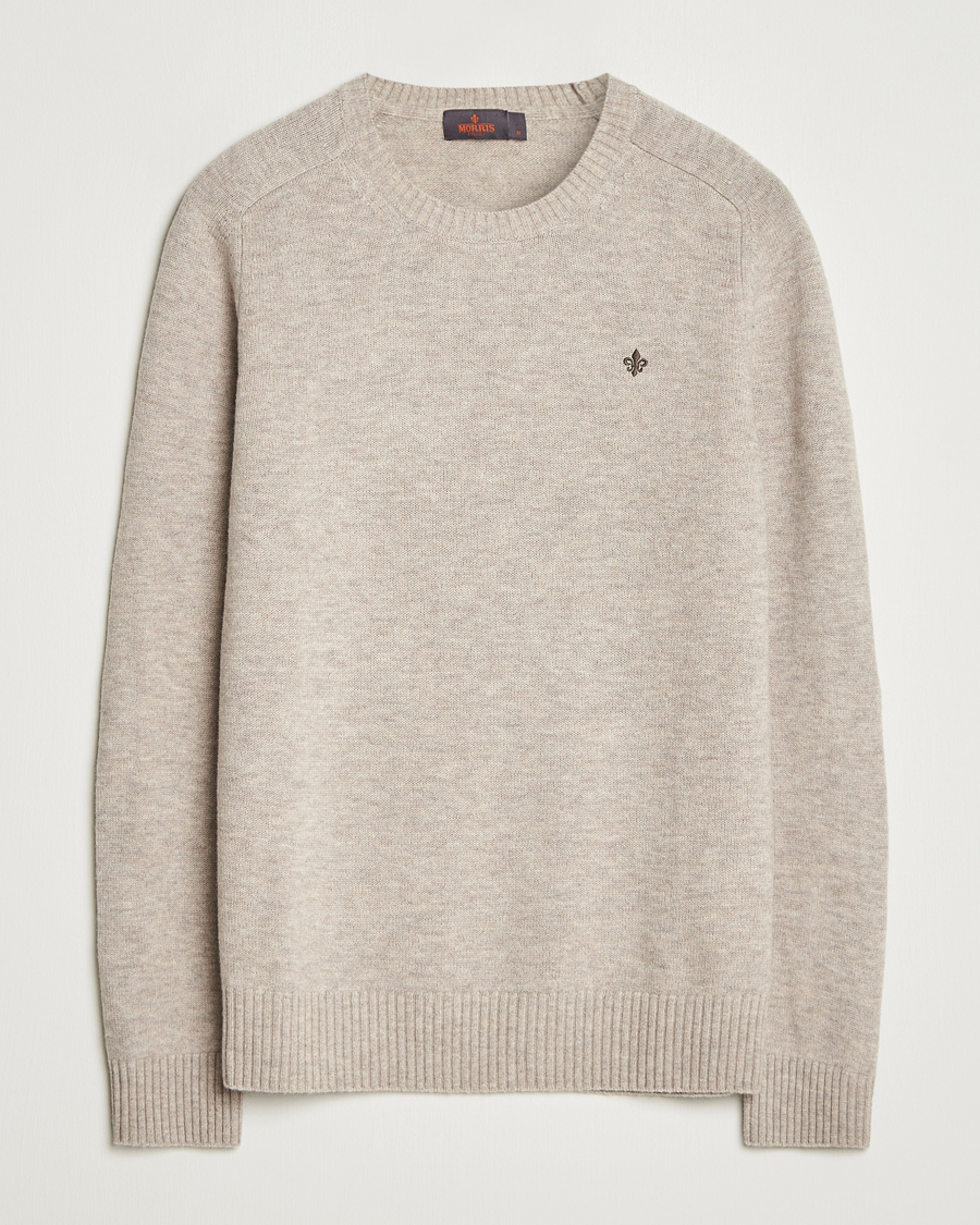 Herren | Pullover | Morris | Hertford Lambswool Merino Crew Neck Khaki