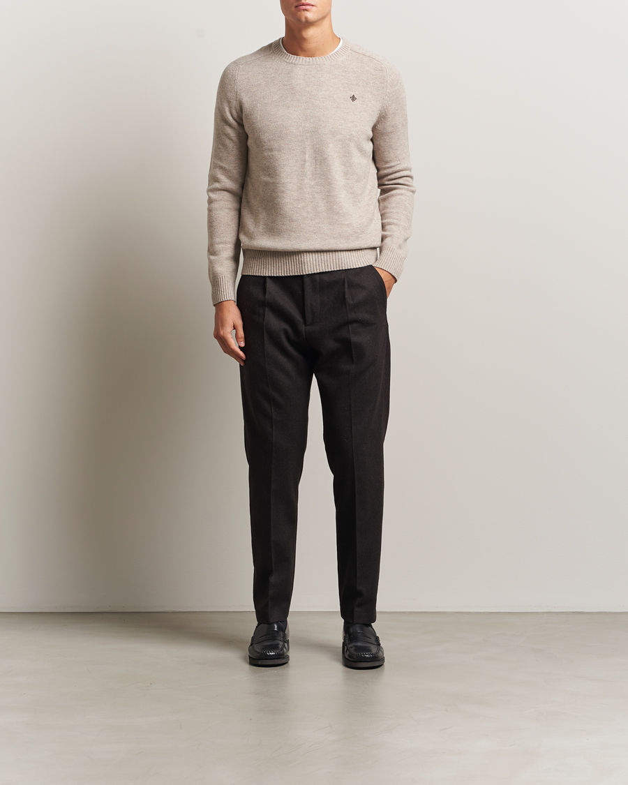 Herren | Pullover | Morris | Hertford Lambswool Merino Crew Neck Khaki