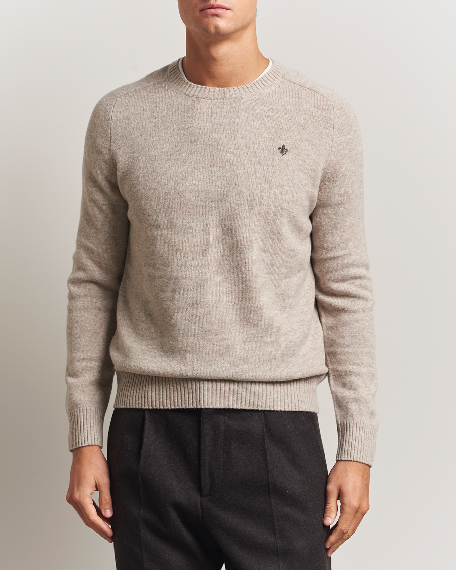 Herren | Pullover | Morris | Hertford Lambswool Merino Crew Neck Khaki
