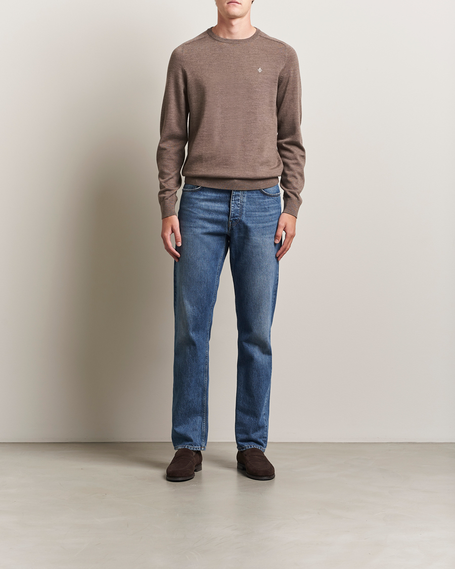 Herren | Pullover | Morris | Merino Oneck Light Brown
