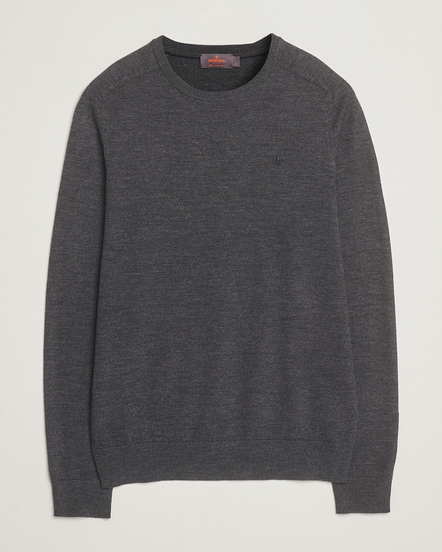 Herren | Pullover | Morris | Merino O-Neck Grey