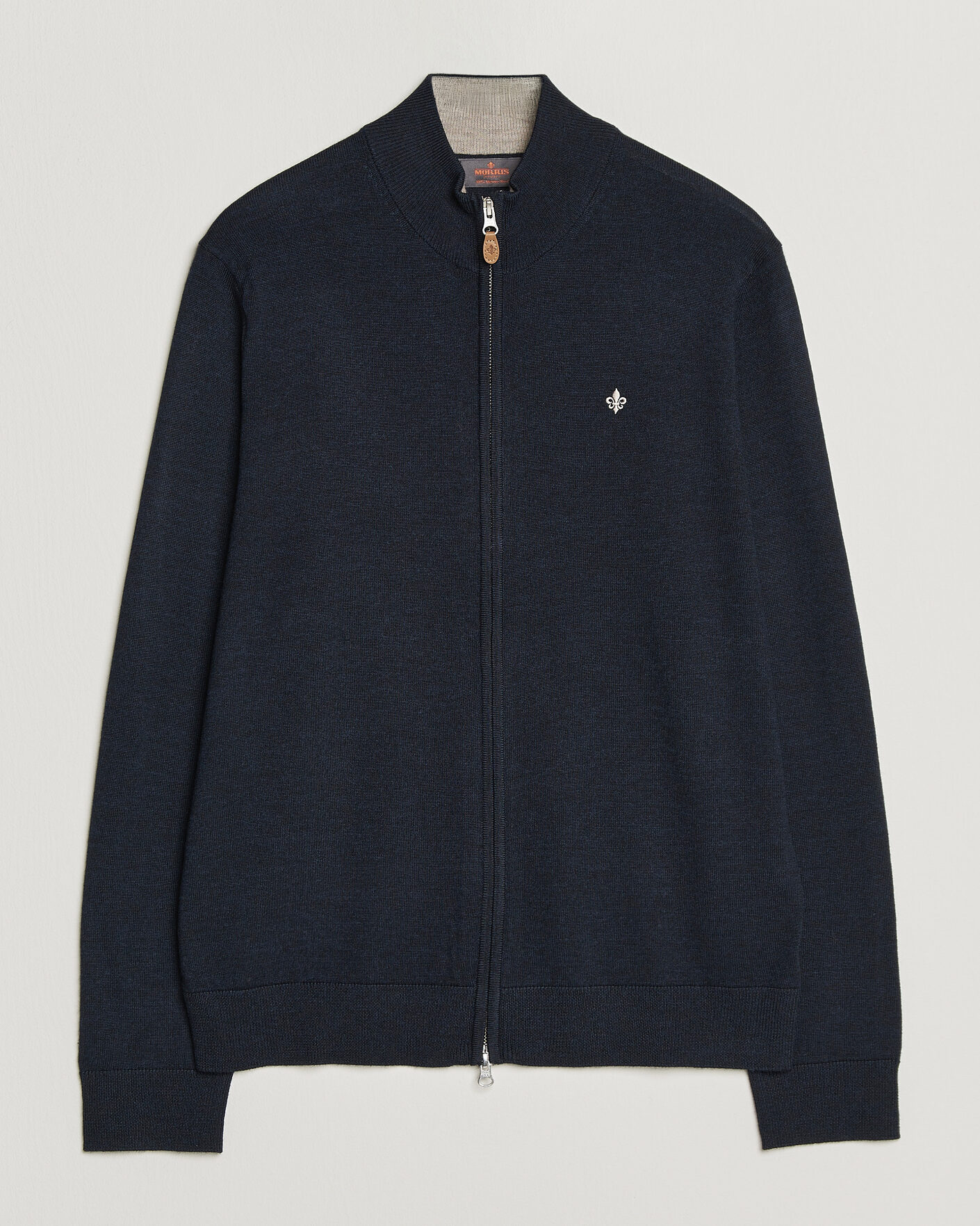 Herren | Pullover | Morris | Merino Full Zip Cardigan Navy