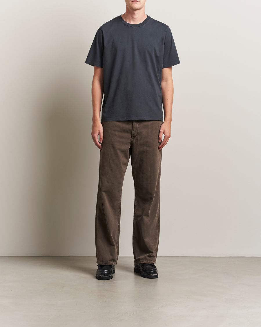 Herren | Hosen | Jeanerica | Genua Herringbone Twill Chino Brown
