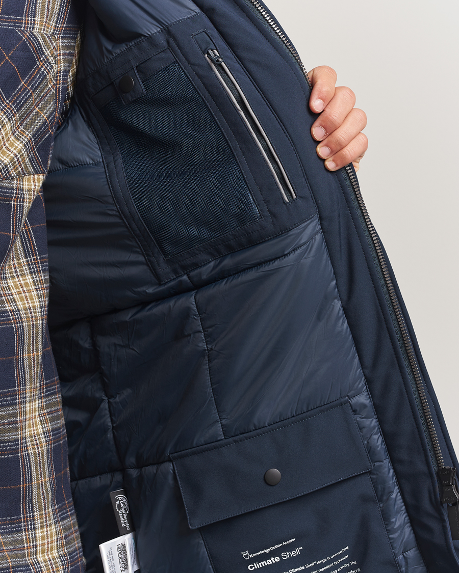 Herren | Jacken | KnowledgeCotton Apparel | Climateshell Padded Jacket Navy