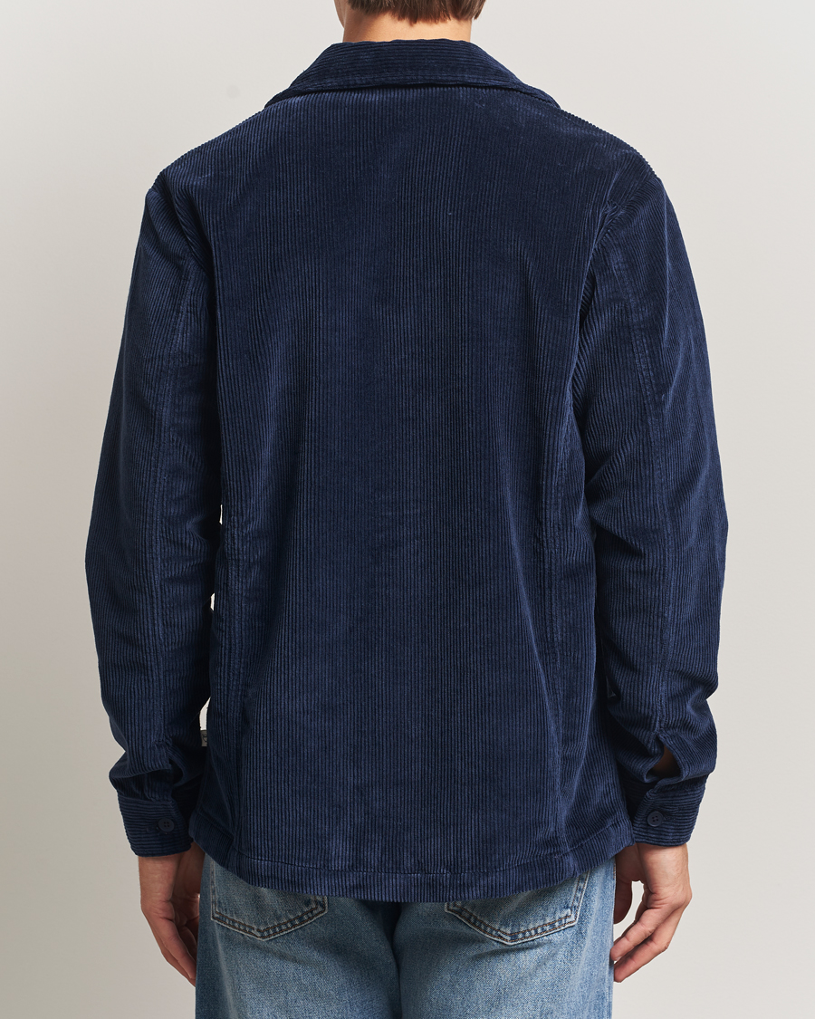Herren | Hemden | KnowledgeCotton Apparel | Cotton Corduroy Overshirt Night Sky