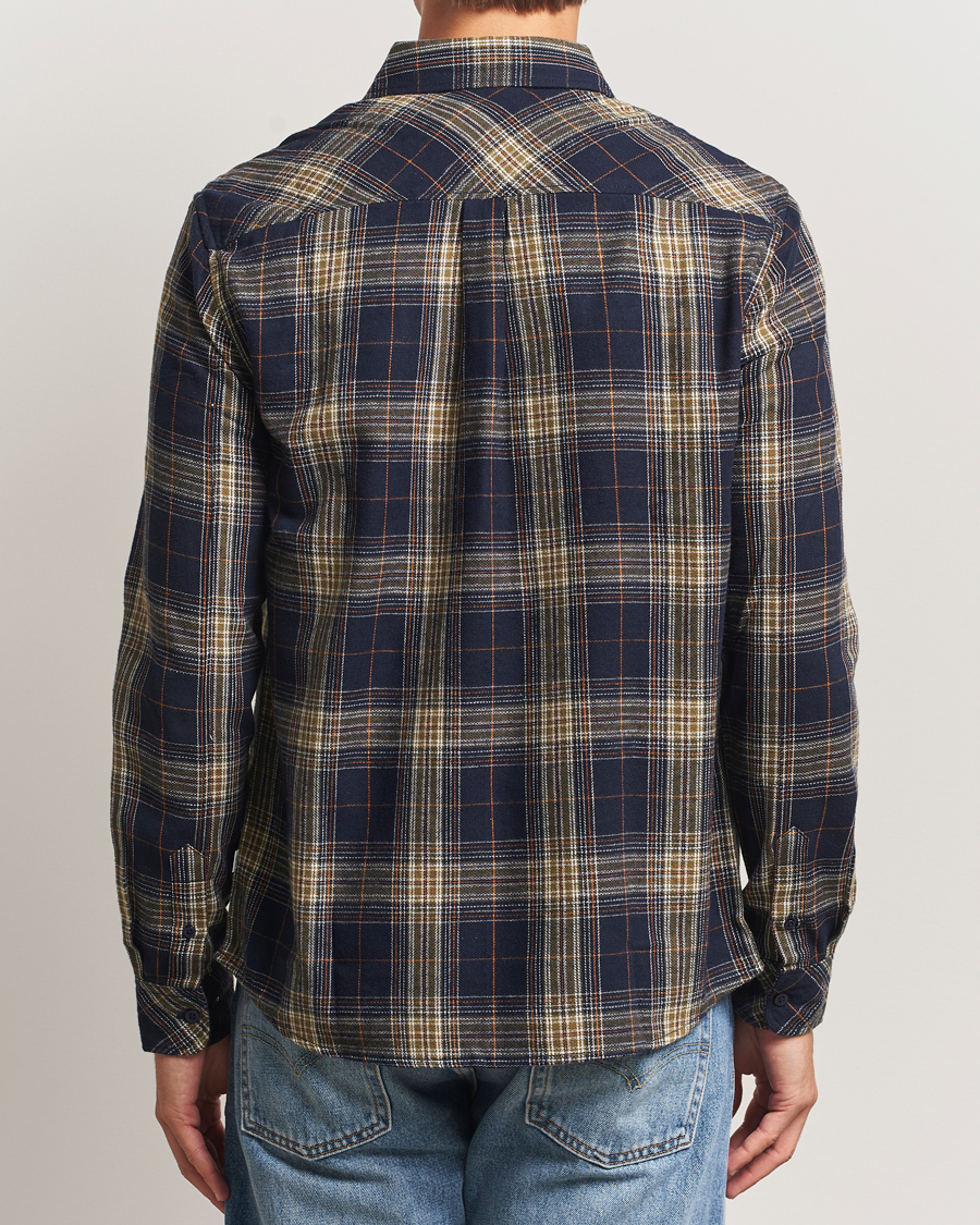 Herren | Hemden | KnowledgeCotton Apparel | Checked Flannel Shirt Navy/Green