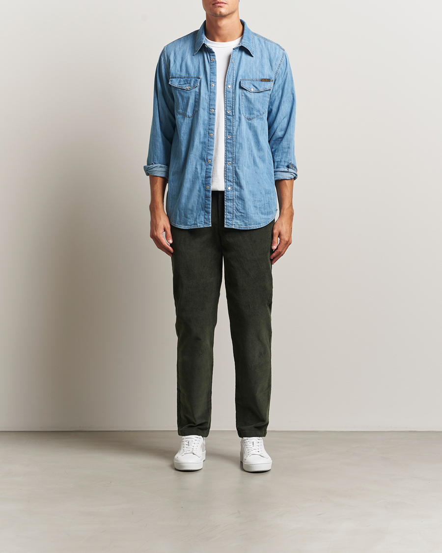 Herren | Hosen | KnowledgeCotton Apparel | Chuck Regular Cord Trousers Olive
