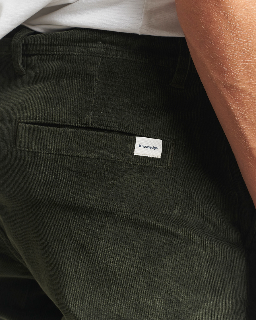 Herren | Hosen | KnowledgeCotton Apparel | Chuck Regular Cord Trousers Olive