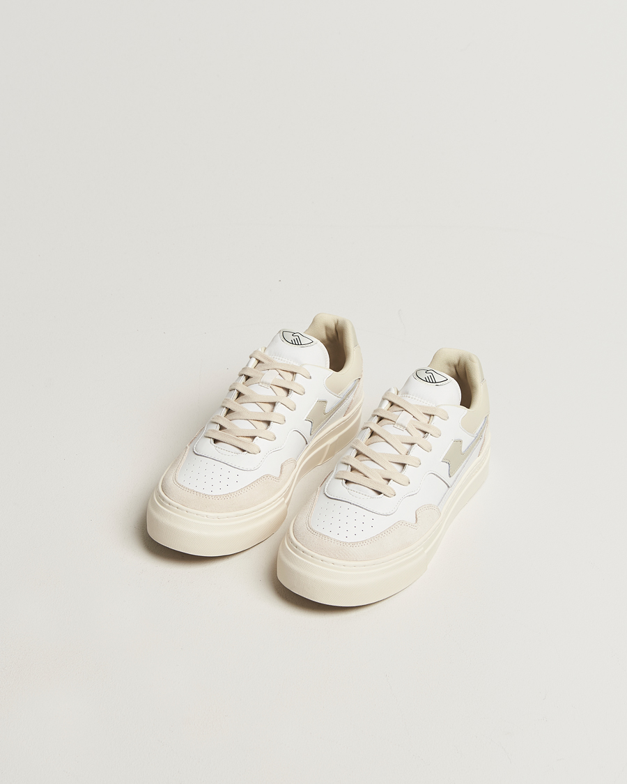 Herren | Sneaker | Stepney Workers Club | Pearl S-Strike Leather/Suede Mix Sneaker Spring White