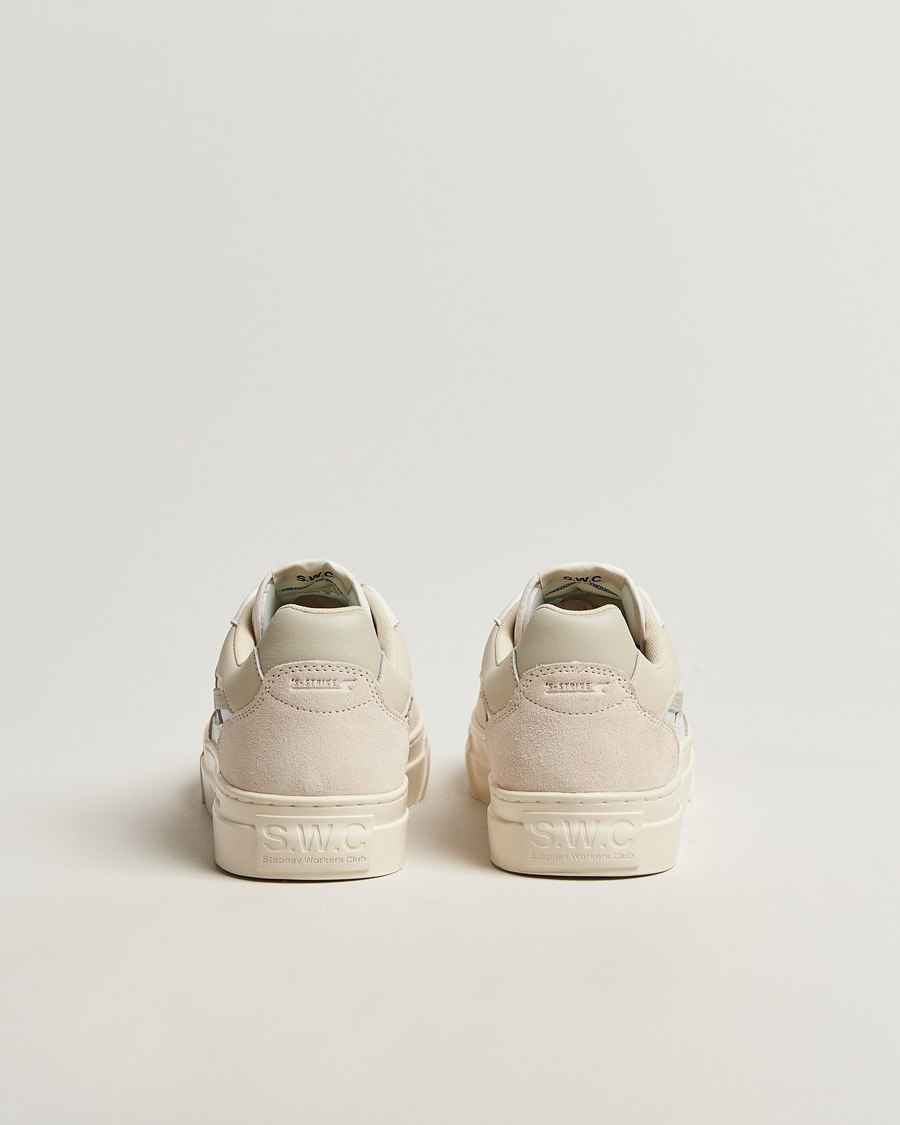 Herren | Sneaker | Stepney Workers Club | Pearl S-Strike Leather/Suede Mix Sneaker Spring White