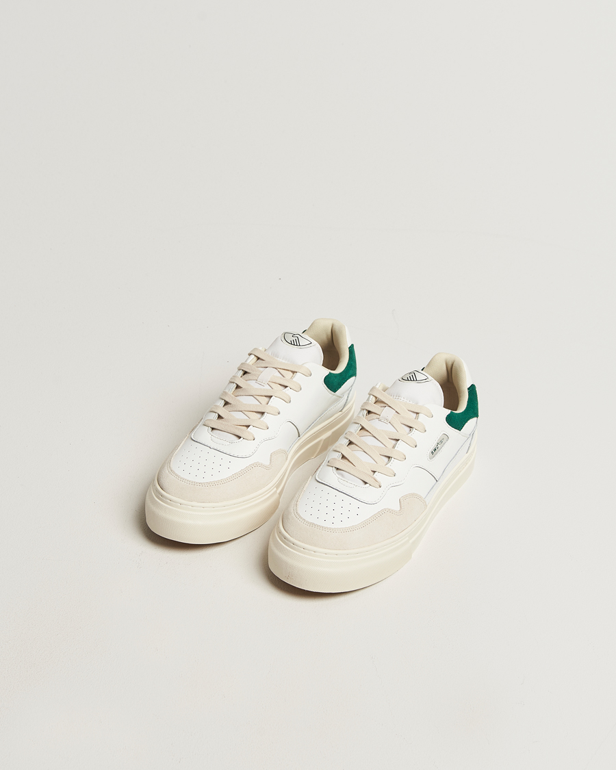 Herren | Sneaker | Stepney Workers Club | Pearl Leather/Suede Mix Sneaker White Green