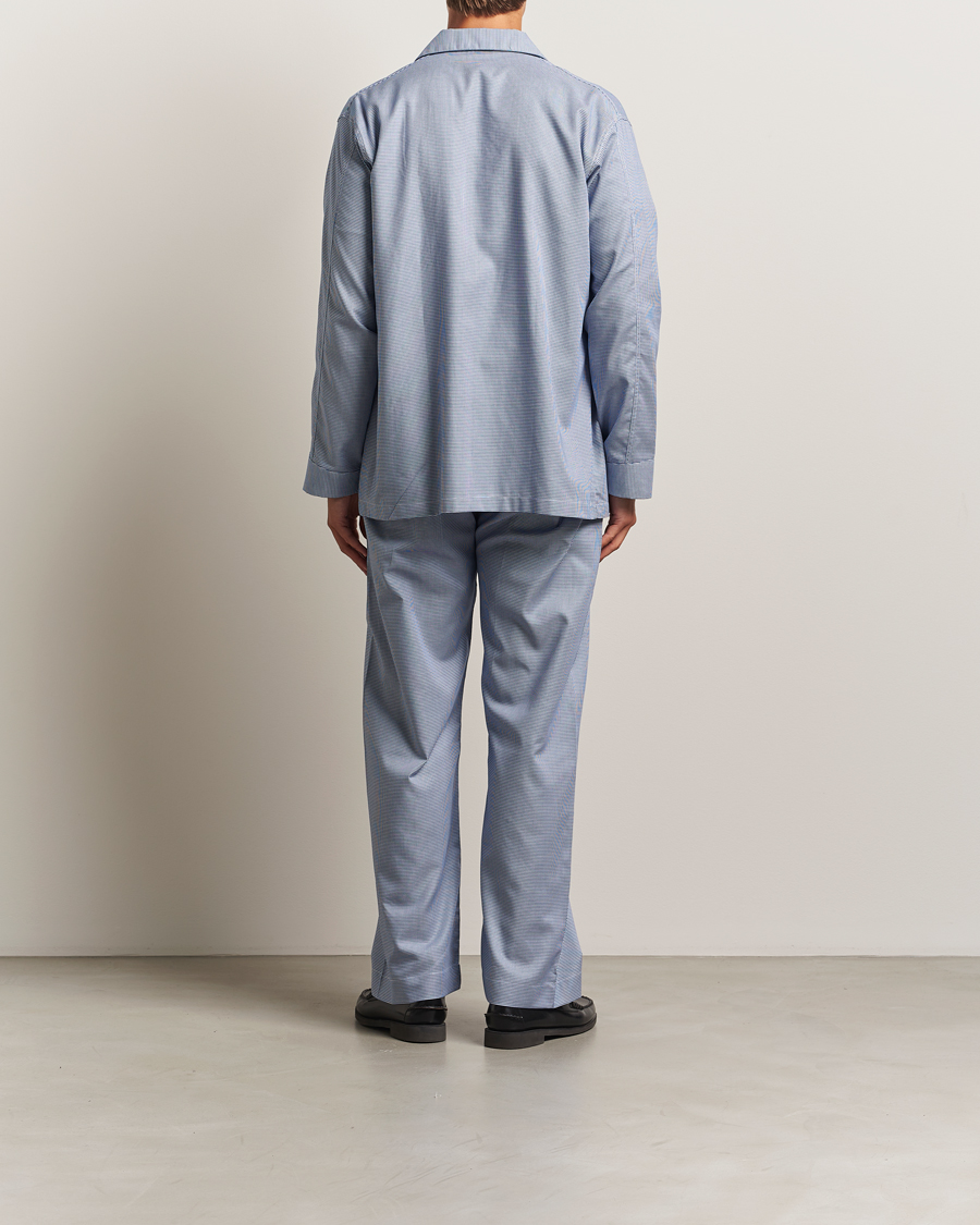 Herren | Schlafanzüge & Bademäntel | Derek Rose | Checked Cotton Pyjama Set Navy