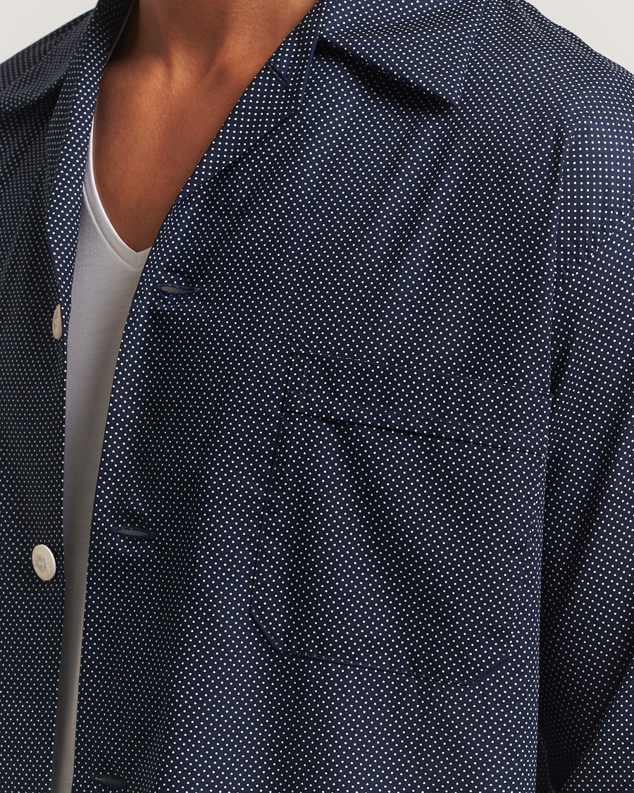 Herren | Schlafanzüge & Bademäntel | Derek Rose | Printed Cotton Pyjama Set Navy