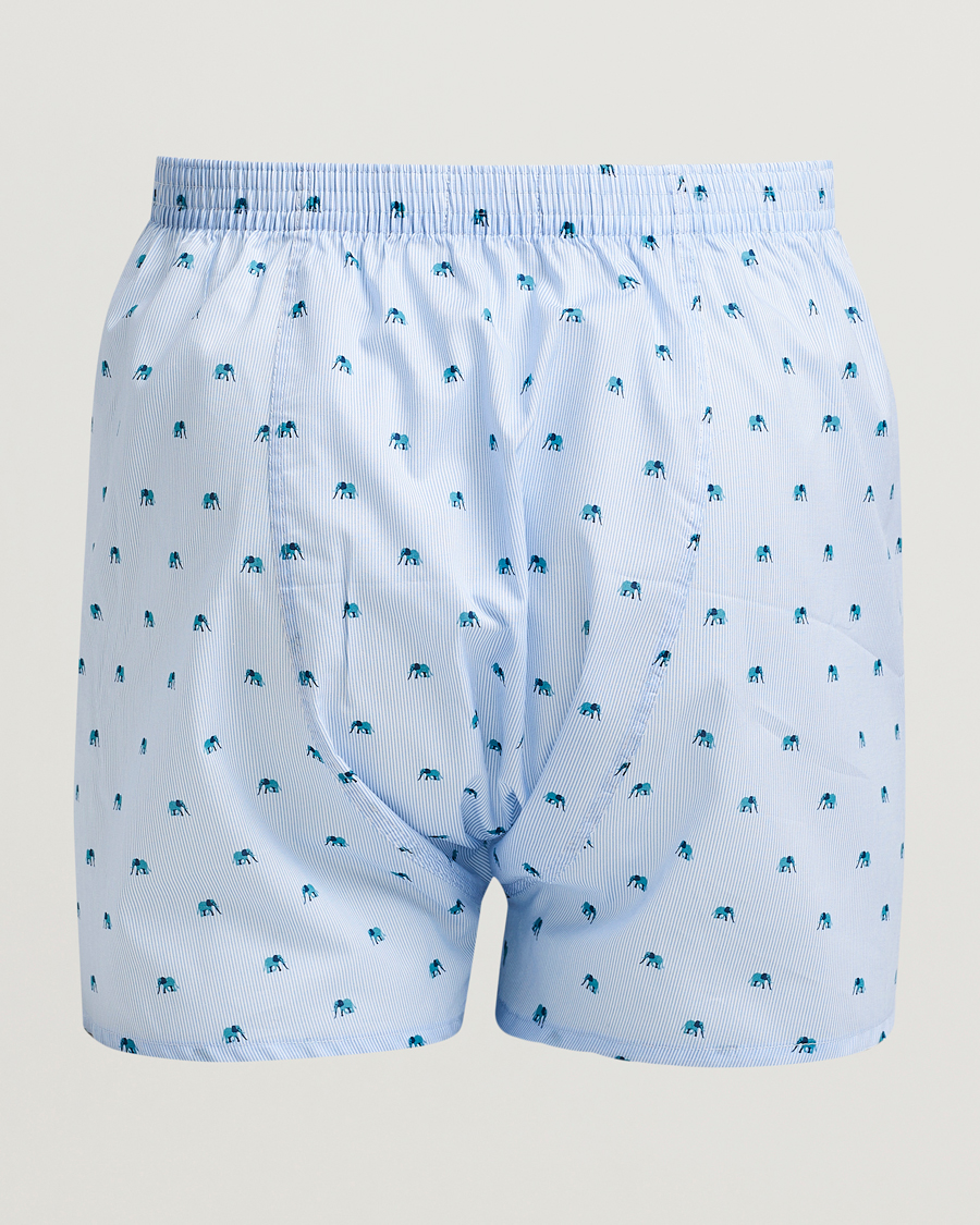 Herren | Unterwäsche | Derek Rose | Classic Fit Woven Cotton Boxer Shorts Light Blue