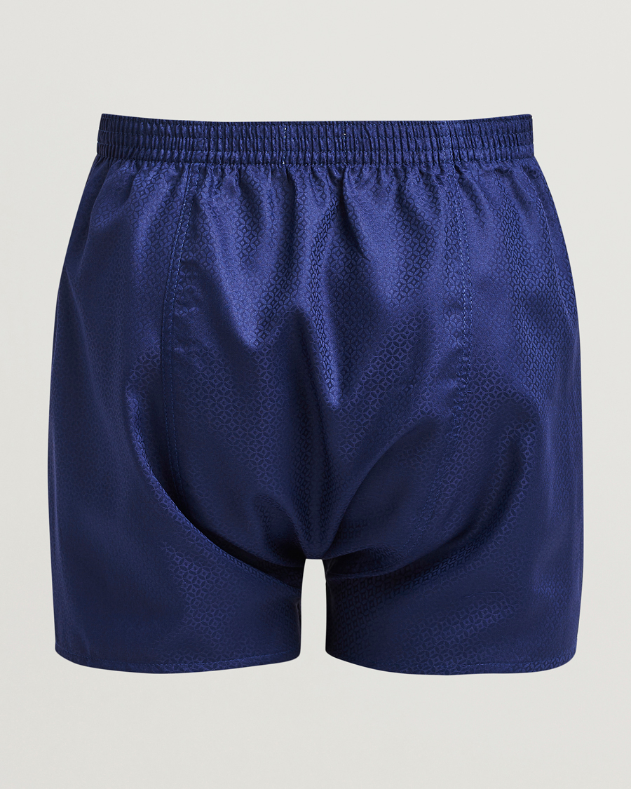 Herren | Unterwäsche | Derek Rose | Classic Fit Woven Cotton Boxer Shorts Navy