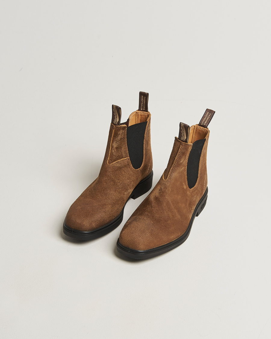 Herren | Boots | Blundstone | 2581 Dress Waked Suede Chelsea Boot Tobacco