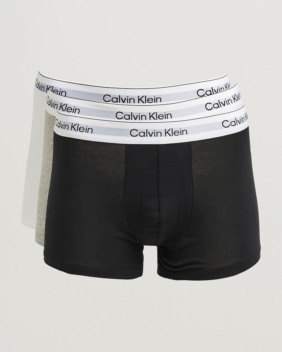 Herren | Unterwäsche | Calvin Klein | 3-Pack Icon Cotton Stretch Trunk Grey/Black/White
